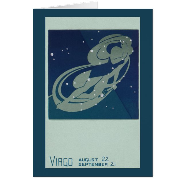 Virgo Constelación Vintage Astrología Zodiaca (Frente)