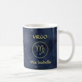 Virgo de Rótulo zodiaco y jarra de gato celeste