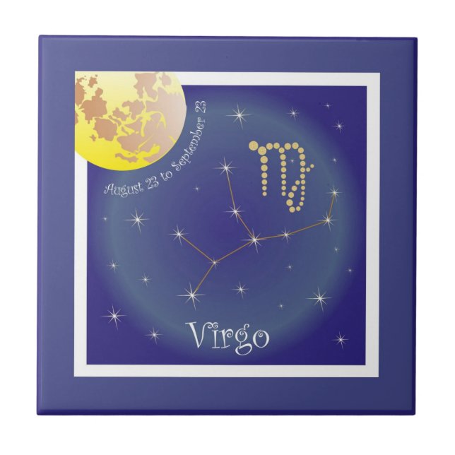 Virgo el agosto 23 to los septiembre 23 de baldosa (Frente)