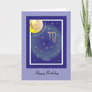 Virgo el agosto 23 to los septiembre 23 tarjeta