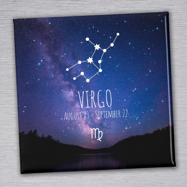 Virgo | Imán de constelación de zodiaco personaliz (Subido por el creador)