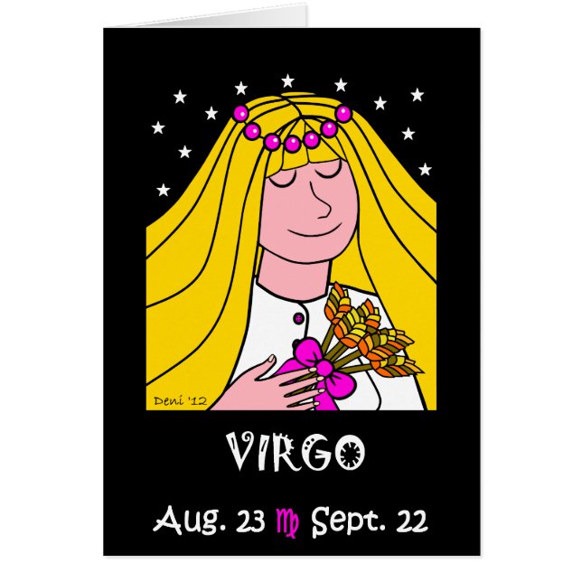 VIRGO - TARJETA DE REUNIÓN DE ZODIAC (Frente)