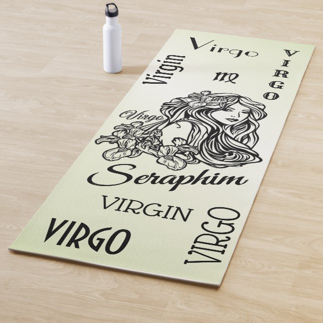 Virgo Zodiac Green Yoga Mat personalizado (In situ)