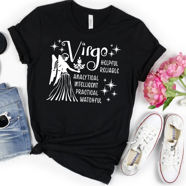 Virgo Zodiac Horoscope moderno Camiseta (Subido por el creador)