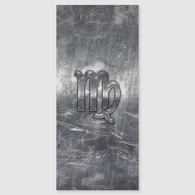 Virgo Zodiac Rótulo Plata estilo con problemas (Anverso)