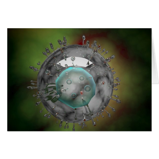 Virus de la gripe, aspecto vidrioso (Anverso (Horizontal))