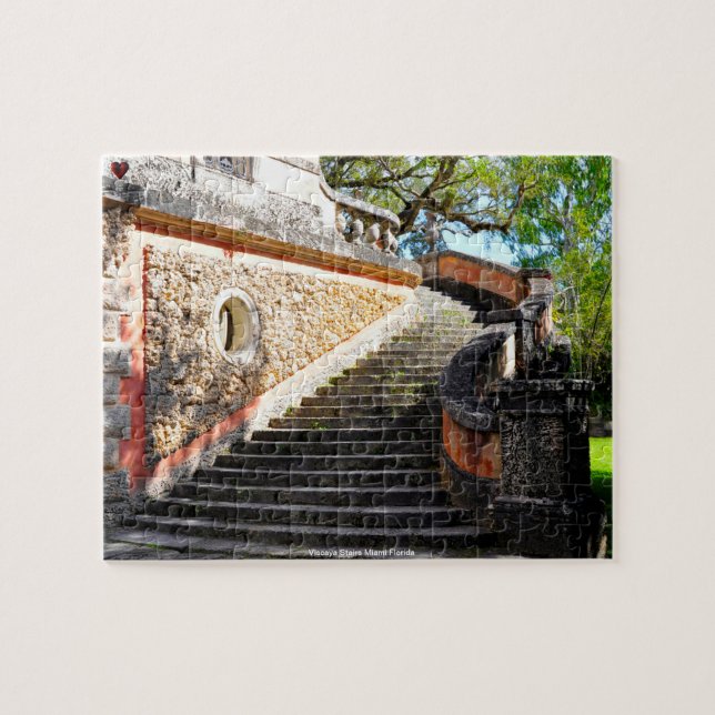 Viscaya Stairs Miami Florida Jigsaw Puzzle (Horizontal)