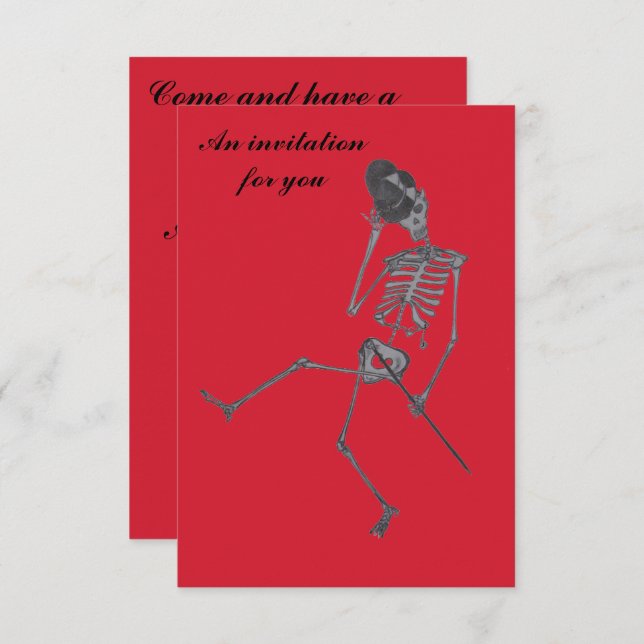 Viscount Ahorn B. Bone Rattler. Invitaciones (Anverso / Reverso)