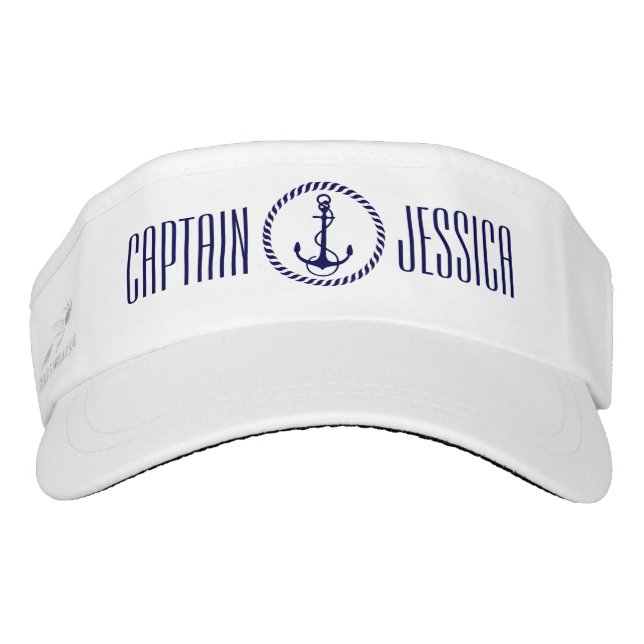 Visera Anclaje Náutico Azul de la Armada y corona azul (Anverso)