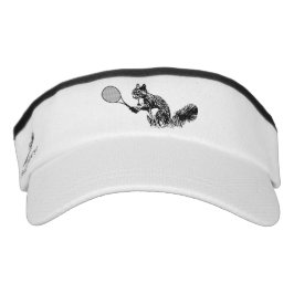 Visera ardilla con raqueta de tenis
