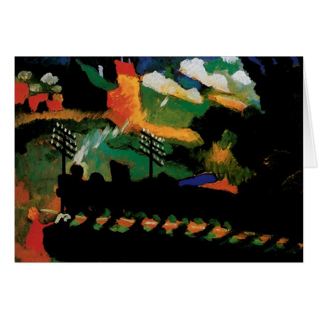 Visión con el ferrocarril y el castillo por (Anverso (Horizontal))