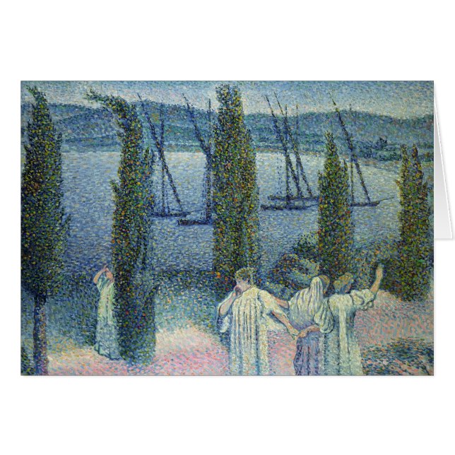 Visión costera con los árboles de Cypress, 1896 (Anverso (Horizontal))