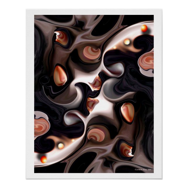 "Visión de la exclusión azul", Poster brillante (Anverso)