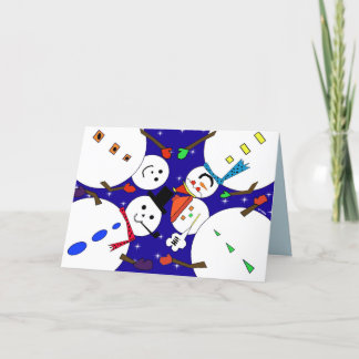 Visión de la tarjeta de felicitación navideña feli