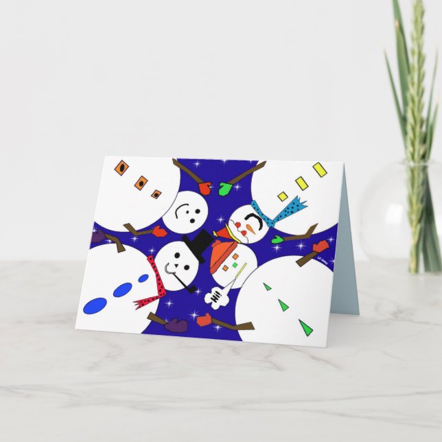 Visión de la tarjeta de felicitación navideña feli (Anverso)