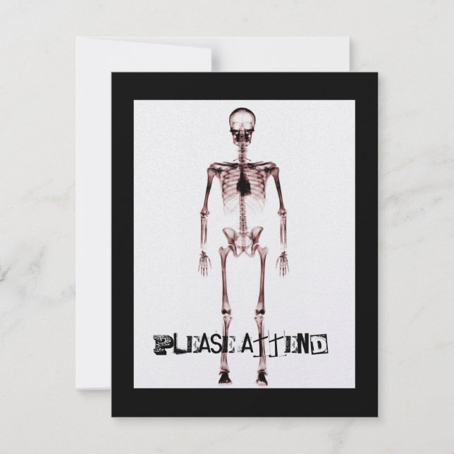 Visión de rayos X Un Skeleton Blanco Rojo (Anverso)