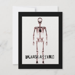 Visión de rayos X Un Skeleton Blanco Rojo