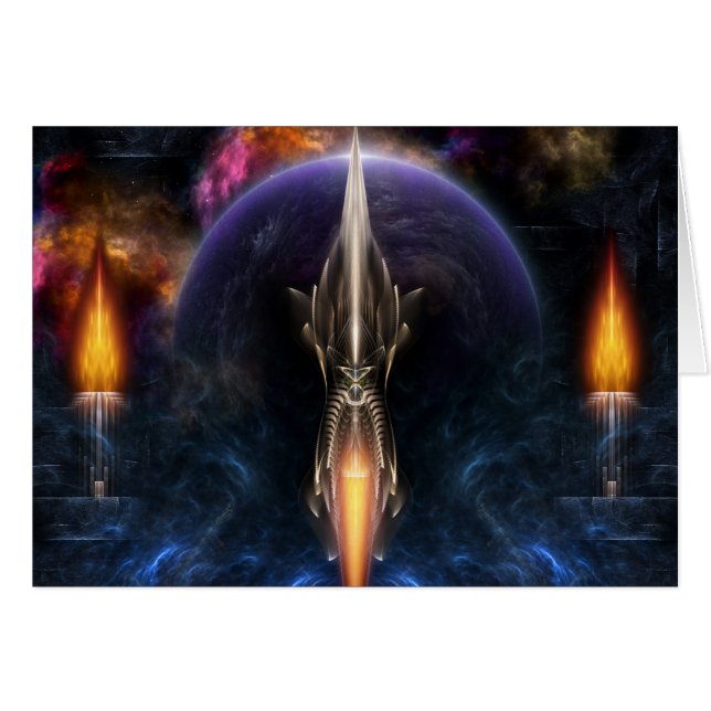 Visión Del Arte Fractal De Vuelo (Anverso (Horizontal))