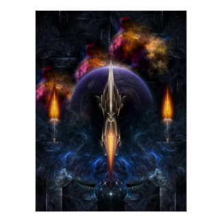 Visión Del Poster Perfecto Del Arte Fractal Del Vu