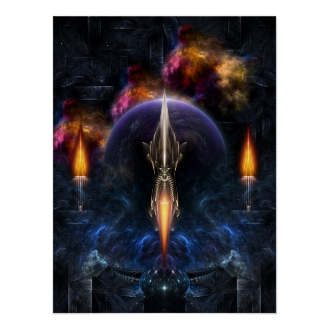 Visión Del Poster Perfecto Del Arte Fractal Del Vu (Anverso)