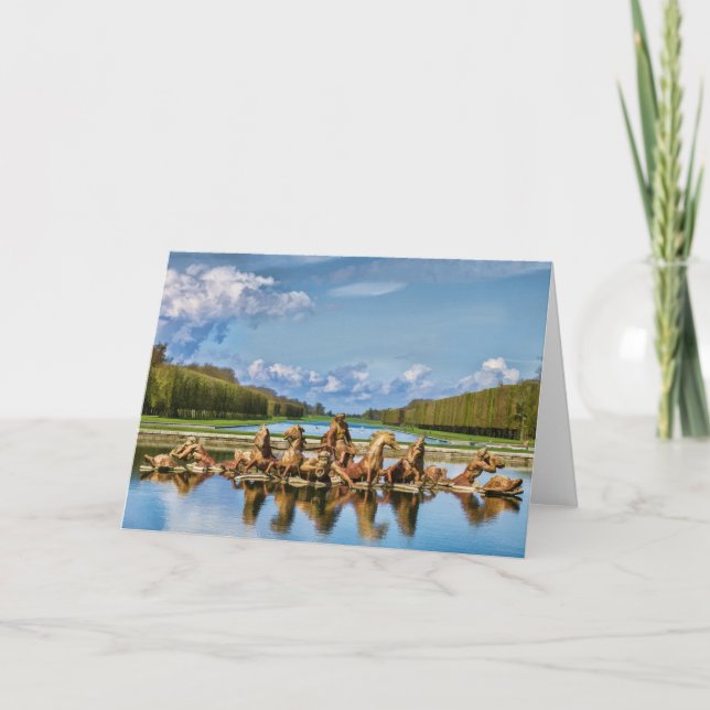 Visión desde Versalles, Francia, tarjeta de (Anverso)