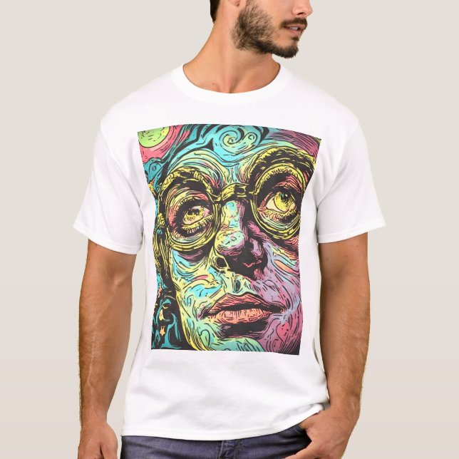 Visión Neon: Camiseta Psicodélica Arte Pop Alucina (Anverso)