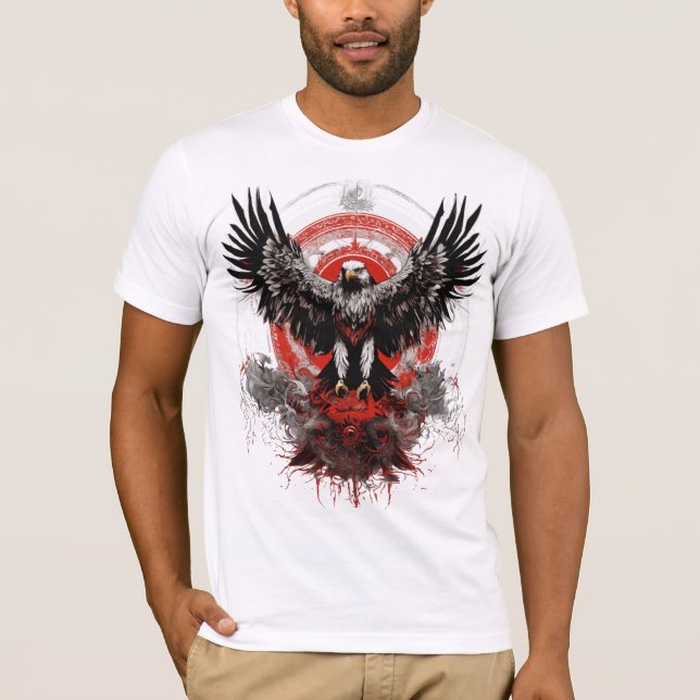 Visionaria camiseta con águila de cristal (Anverso)