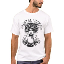 Visiones De Cristal Mujer Mística Vintage Camiseta