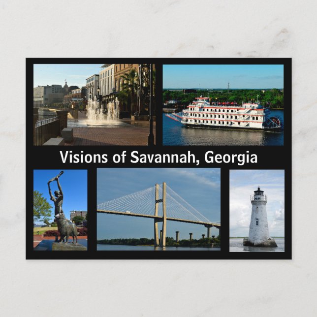 Visiones de Savannah, tarjeta postal de vacaciones (Anverso)