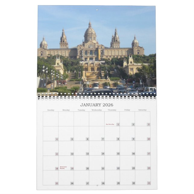 Visiones del calendario de Europa (Jan 2026)