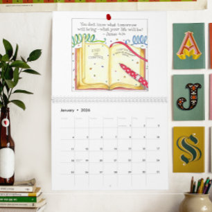 Visiones y calendario inspirador de los versos