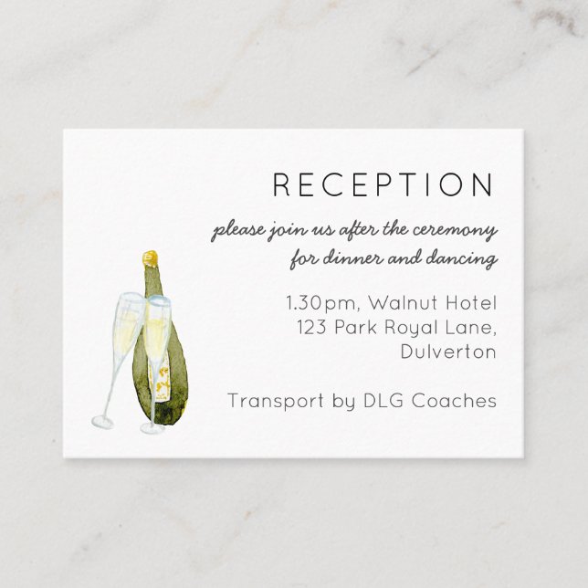 Visita 100 x Boda Detalles de la Tarjeta Itineraria (Anverso)