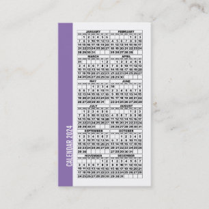 Visita 2024 Calendario Cartera de la tarjeta de presentac