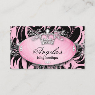 Visita 311 Tarjeta de Negocios Zebra Joyería Crown Pink