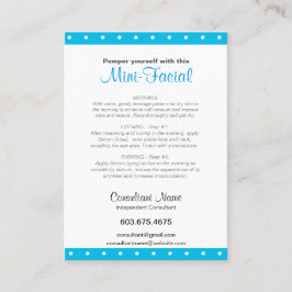 Visita 3,5" x 2,5" - tarjeta de instrucciones Mini-Facial