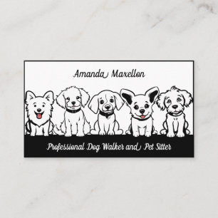 Visita 5 Perros Cute Tarjeta De Negocio Profesional Relac