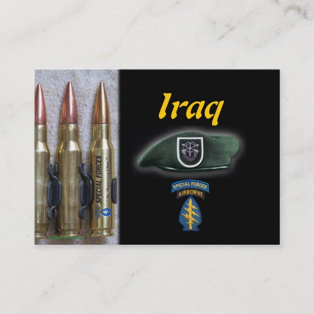 Visita 5ta tarjeta de comercio de Iraq de las fuerzas (Anverso)