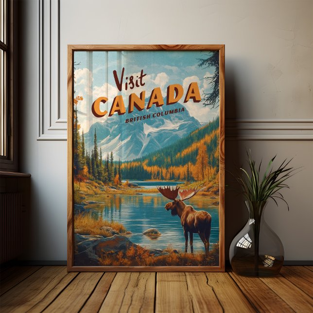 Visita a Canadá Moose Poster - Arte de Viajes de é (Subido por el creador)