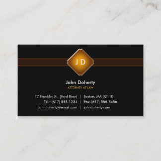 Visita Abogado en la ley - tarjeta del monograma de