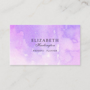 Visita Acuarela rosa y morada. Tarjeta de lavanda. Modern