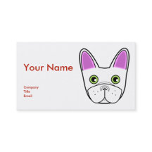 Adorable cara de Bulldog francés - Tarjeta de visi