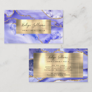 Visita agate periwinkle y tarjeta de Relieve metalizado d