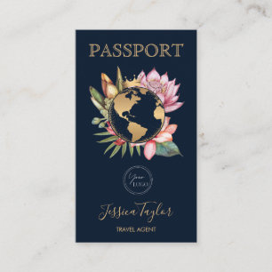 Visita Agencia de Viajes Pasaporte Mapa Mundial Tarjeta d