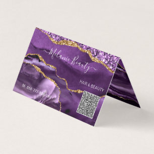 Visita Agple Purple Gold tarjeta de presentación de códig