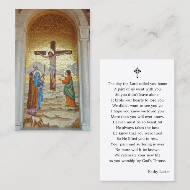 Visita Agrega tu tarjeta de oración de imagen religiosa (Anverso / Reverso)