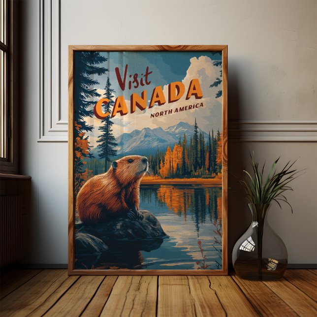 Visita al Poster de castores de Canadá - Arte de v (Subido por el creador)