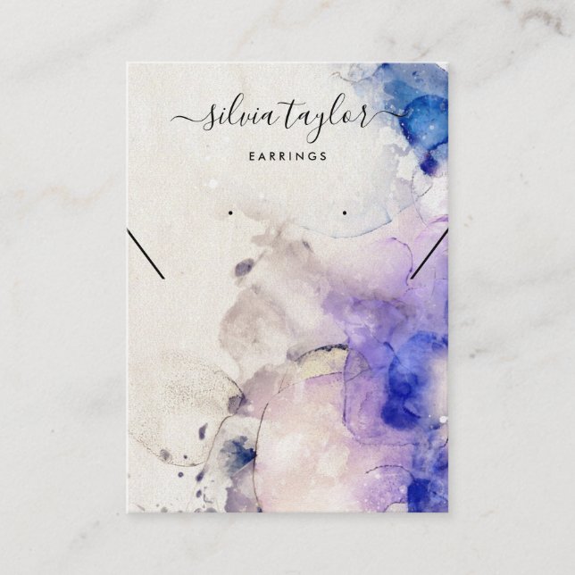 Visita alcohol de oro morado Tarjeta de visualización del (Anverso)