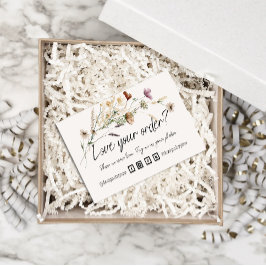 Visita Amar tu pedido Pequeña tarjeta de inserción de ped