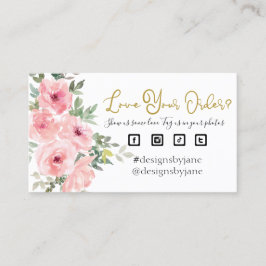 Visita Amar tu pedido Pequeña tarjeta de inserción de ped