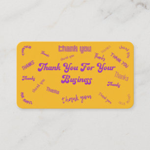 Visita Amarillo / Púrpura "Gracias" Insertar/ Tarjeta de 